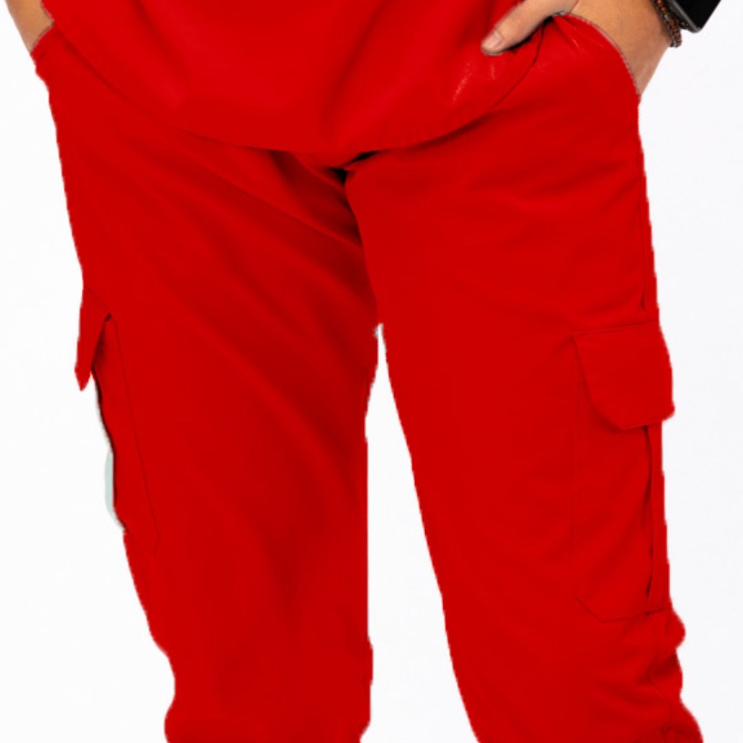 Pantalón Comando Hombre Rojo